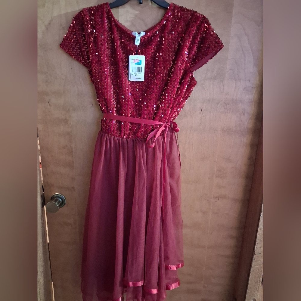 NWT Seechless Big Girls Short Sleeve Cap Sleeve a-Line Dress (Size: 20.5; Plus)